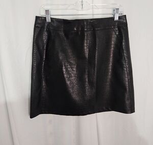 Love Riche Black Textured Mini Skirt